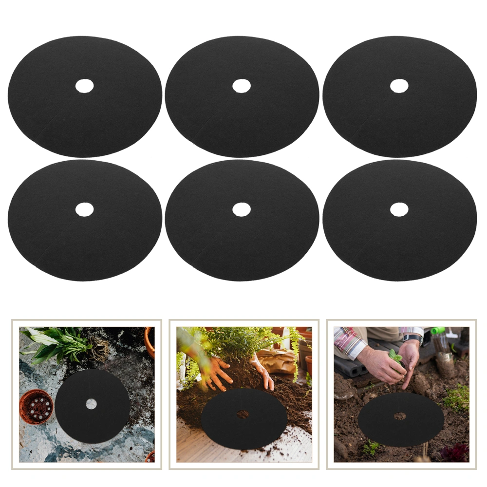 10pcs Nonwovens Tree Mulch Rings Tree Protector Mats Round Plant Covers