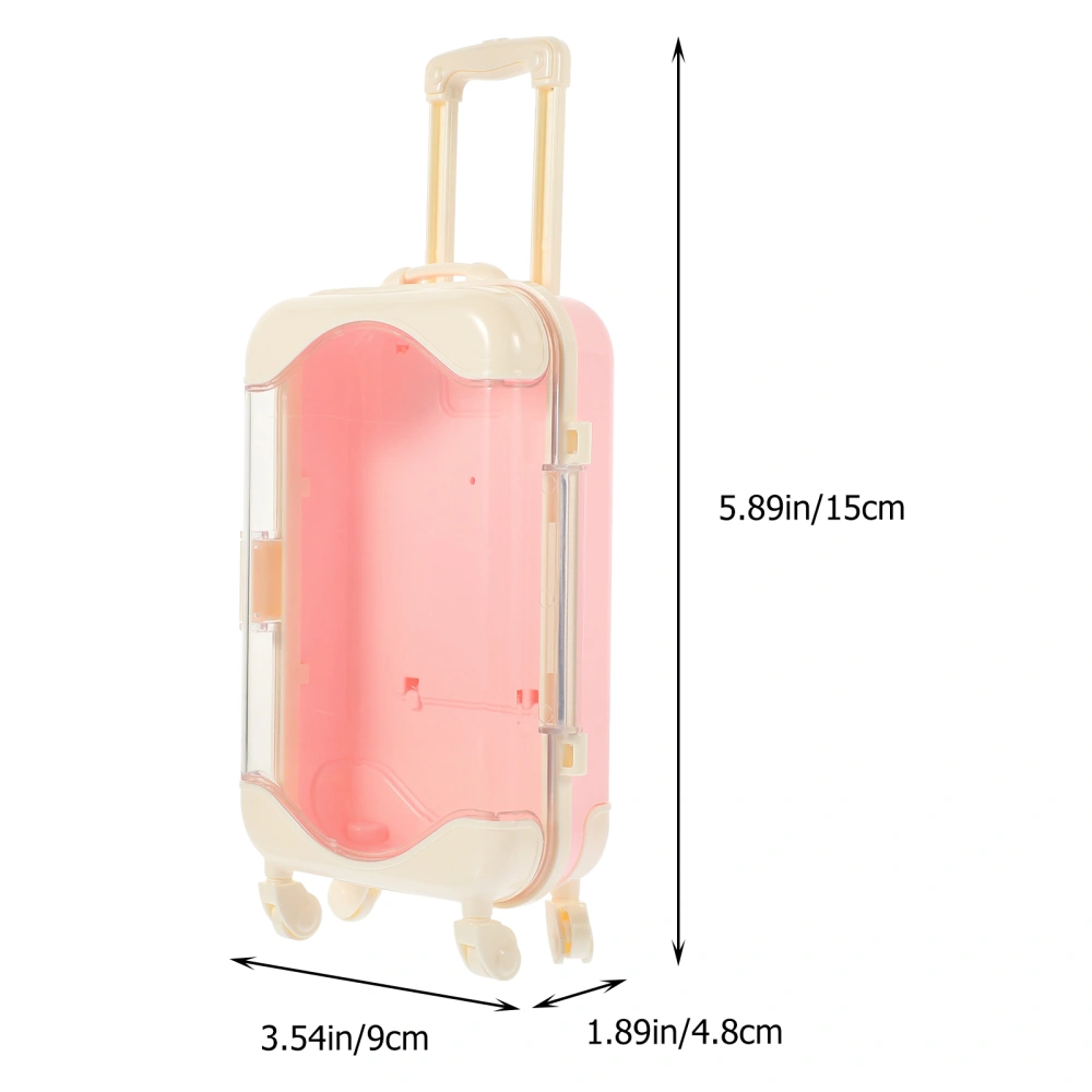 Kids Use Miniature Suitcase Doll Accessory Carry On Luggage Compact Kids Toy Storage Holder