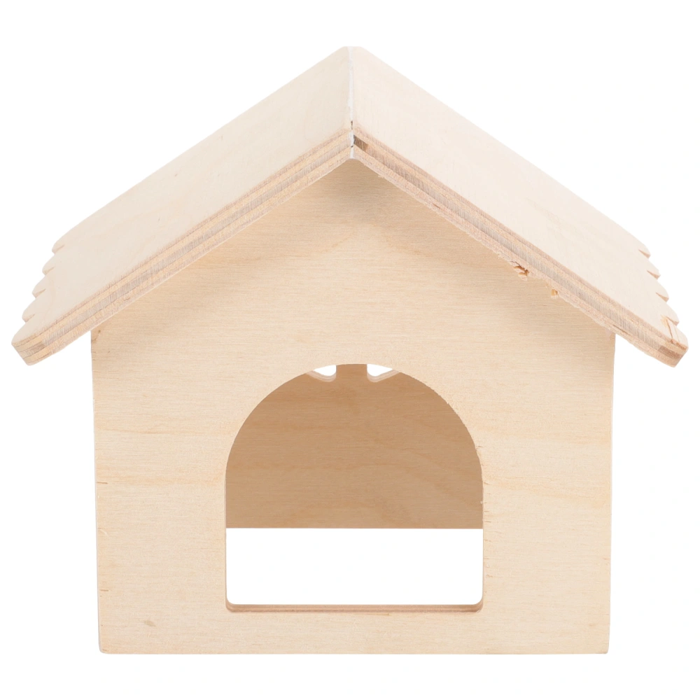 Hamster Hut Hideout Small Animal Shelter Wooden House Hamster Cage House