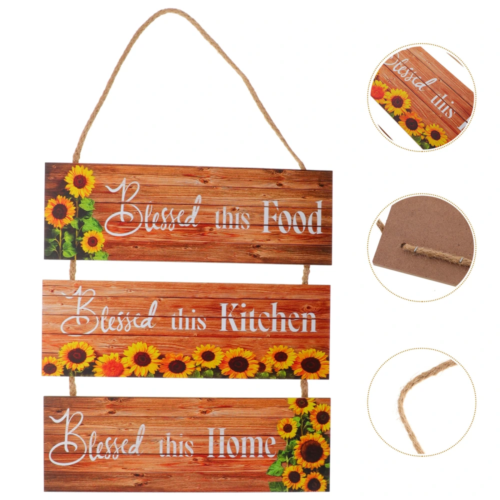 Sunflower Plaque Pendant Door Plaque Pendant Wall Plaque Ornament for Home Bathroom Kitchen