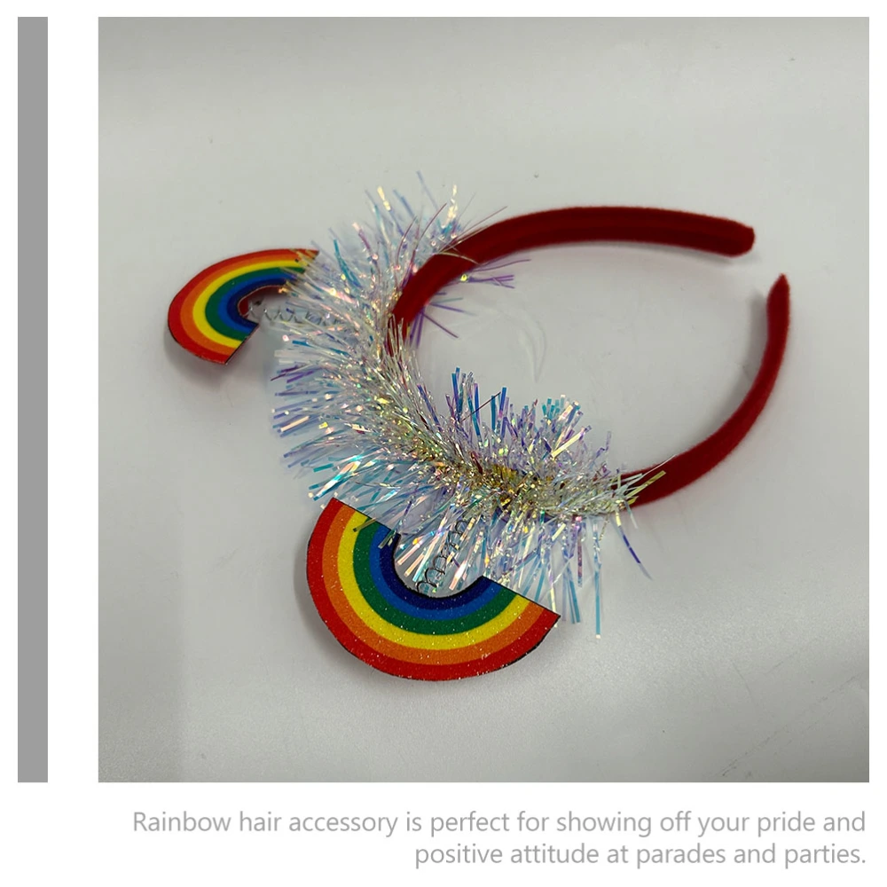 2pcs Pride Headband Pride Month Rainbow Headband Women Men Headdress Girl Hair Hoop