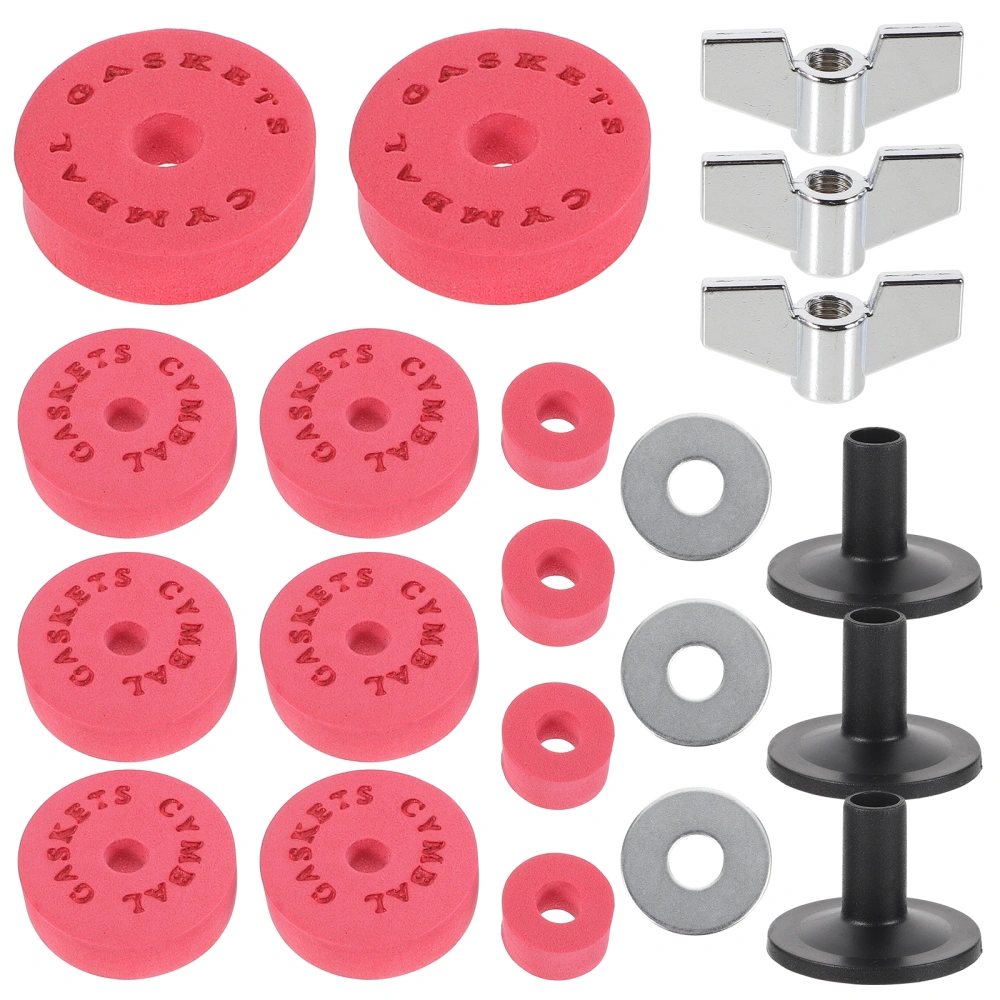 1 Set of Cymbal Replacement Accessories Cymbal Stand Tubes Cushion Gasket Clutch Tube Nuts Sleeves