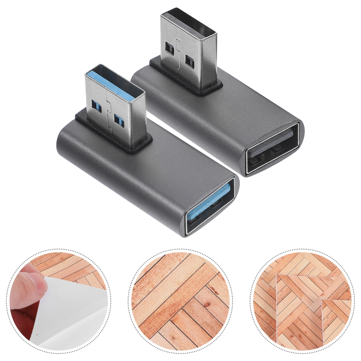 2pcs Usb 90 Degree Adapter Usb A Adapter Usb 3.0 Male To Female Converter Supply