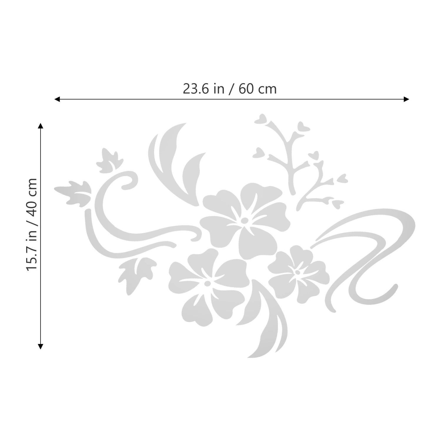 1 Set of Acrylic Flower Wall Sticker Wall Decal Mirror Wall Decals Home Wall Decor