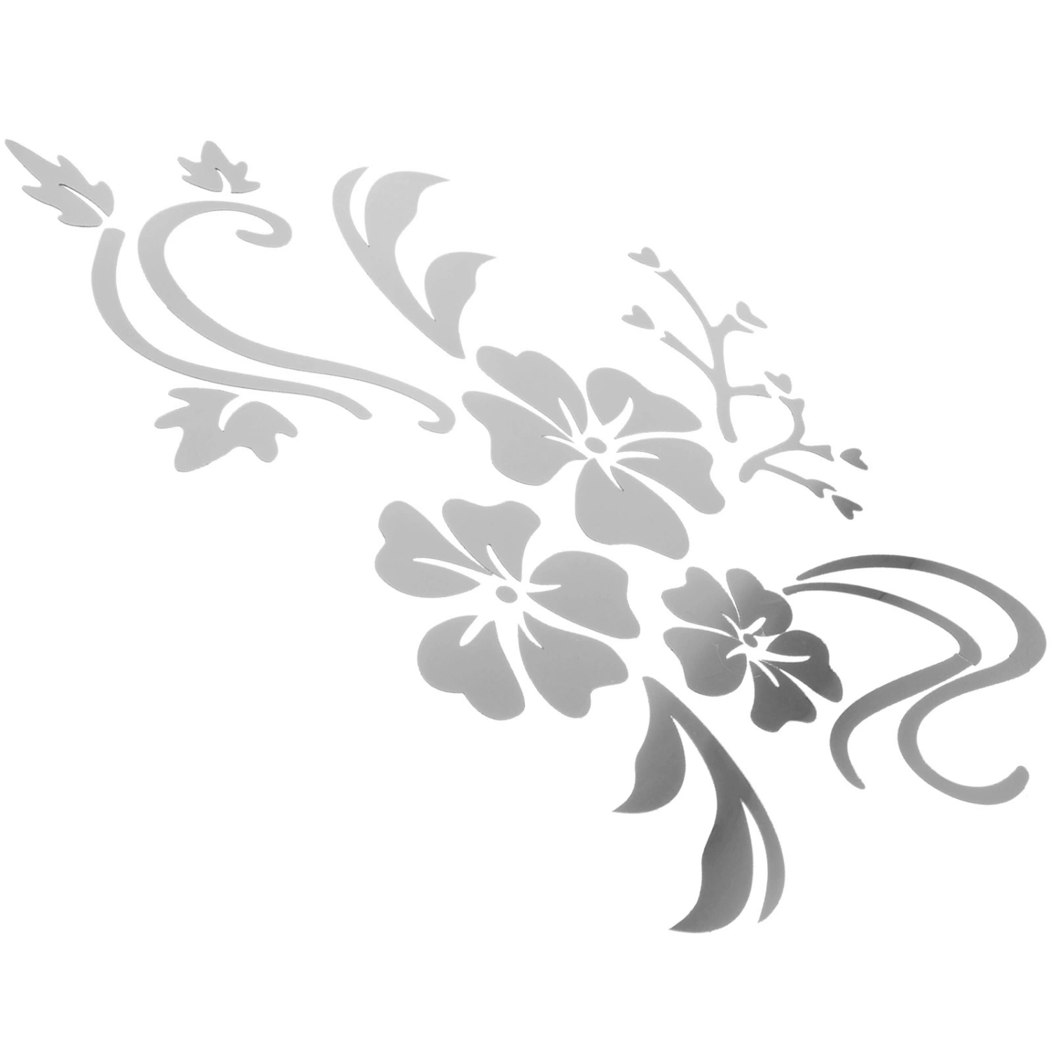 1 Set of Acrylic Flower Wall Sticker Wall Decal Mirror Wall Decals Home Wall Decor