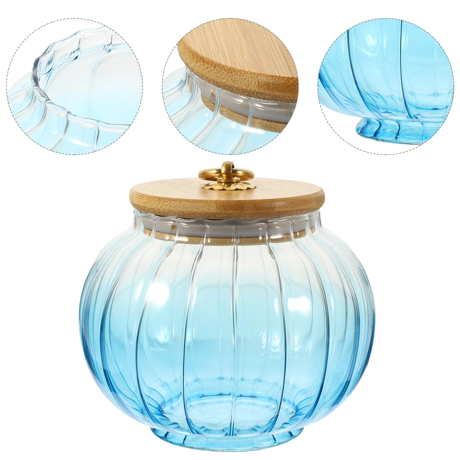 Glass Jar Tea Glass Canister Airtight Tea  Storage Container with Lid Handle Glass Jars