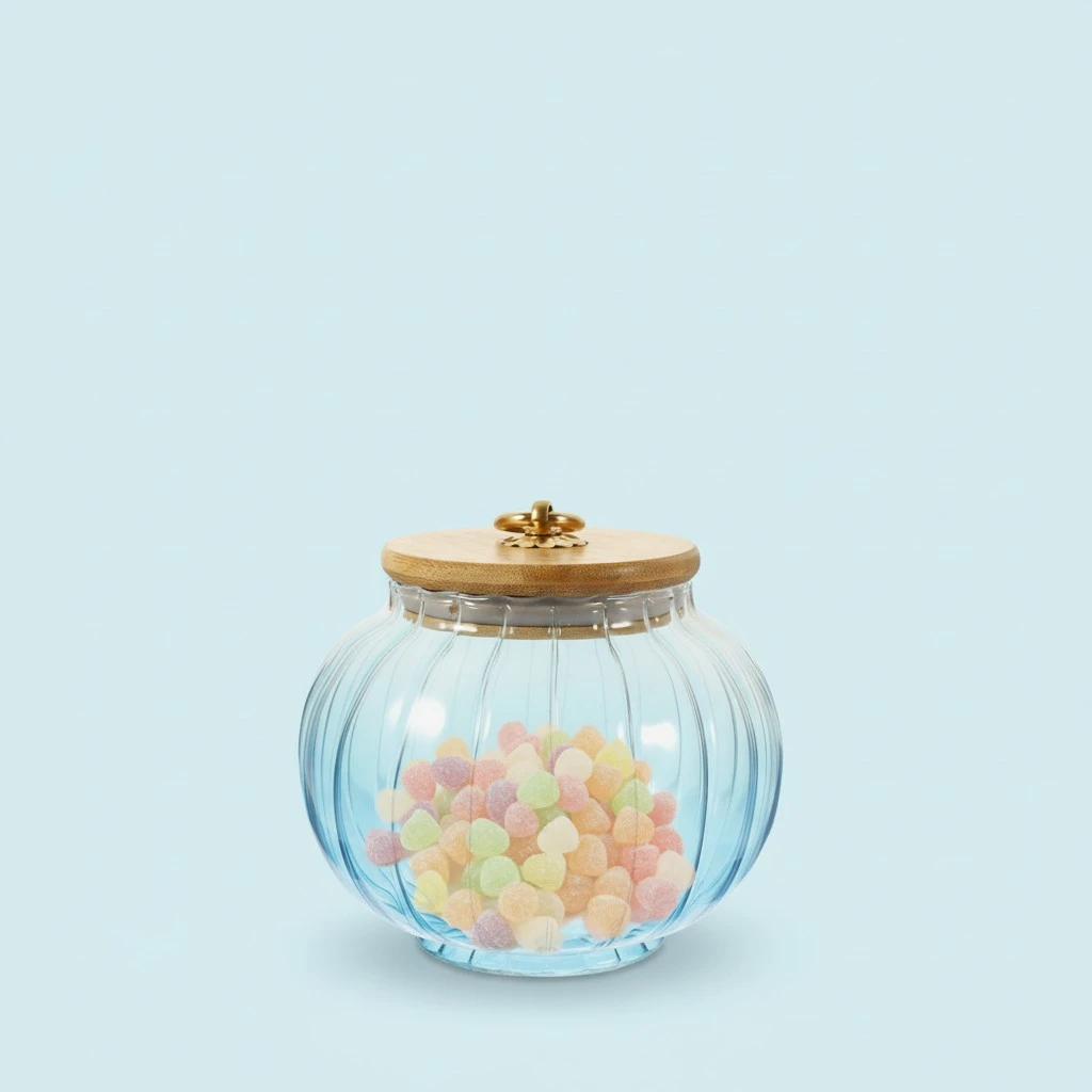 Glass Jar Tea Glass Canister Airtight Tea  Storage Container with Lid Handle Glass Jars