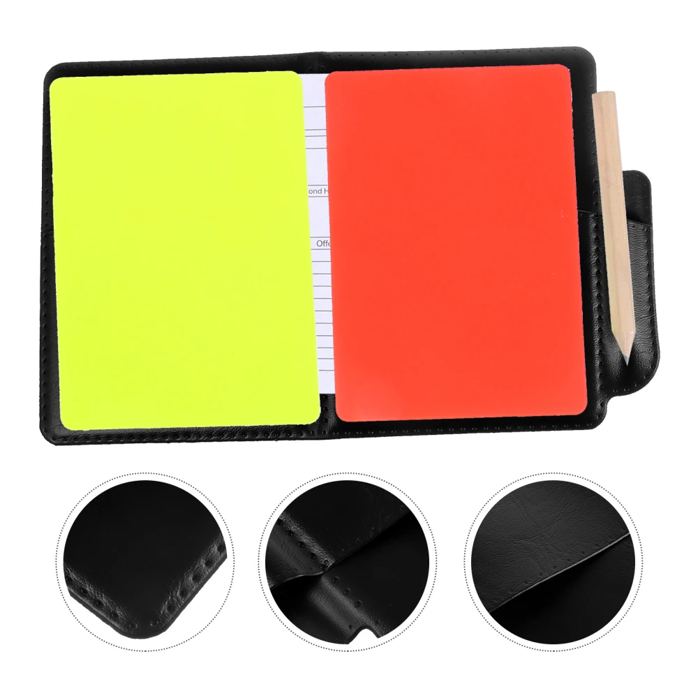 4 Sets Professional Referee Kits Standard Referee Cards with Portable Referee Wallets