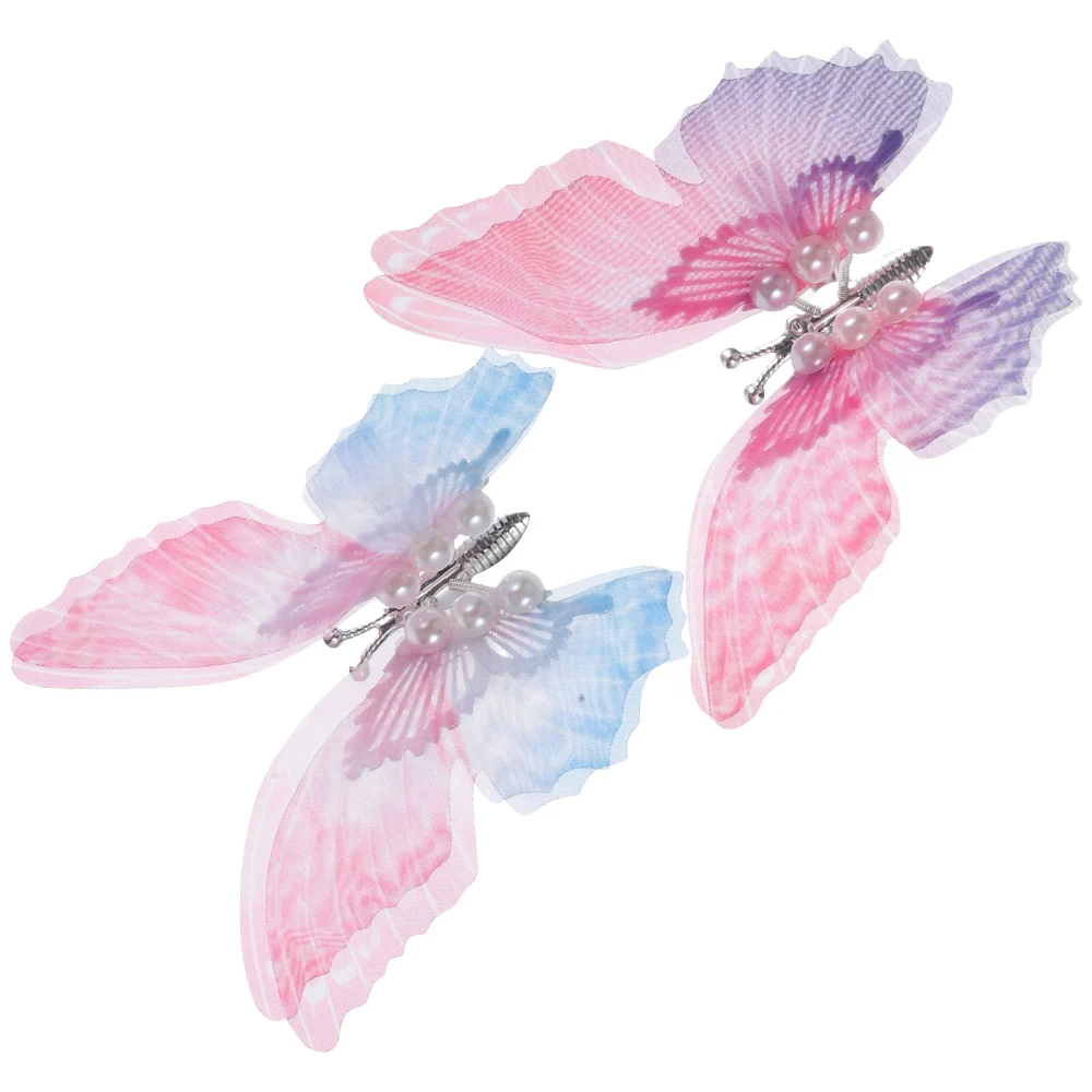 2pcs Hair Clips Kids Moving Butterfly Hairpins Small Hair Clips Hair Accessories for Teen Girls