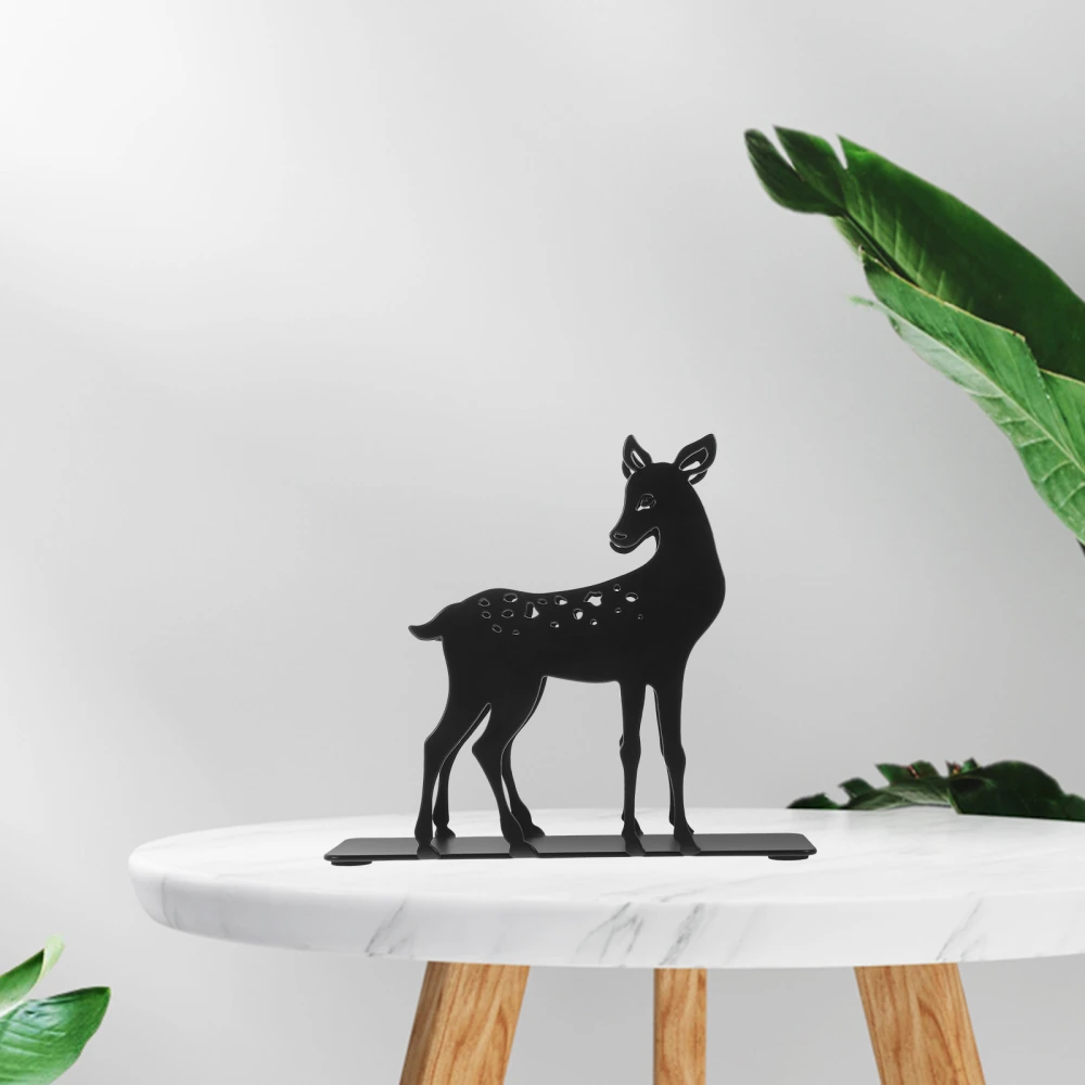 Deer Pattern Metal Napkin Holder Tabletop Napkin Holder Stand Vintage Iron Paper Tissue Dispenser