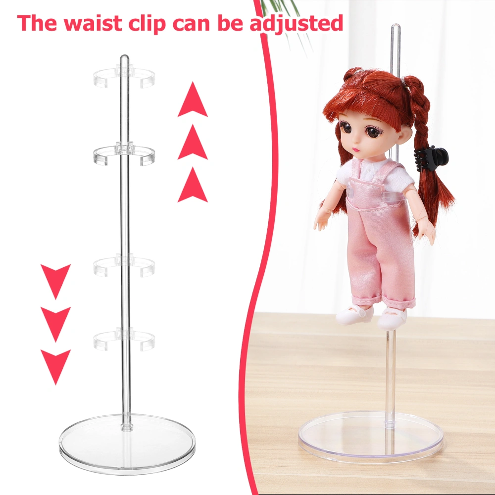 12Pcs Mini Doll Stands Adjustable Transparent Doll Display Holder Action Figures Doll Accessories