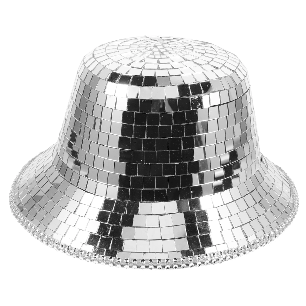 Cowgirl Hat Mirror Bucket Hat Disco Party Hat Halloween Costume Accessory for Women