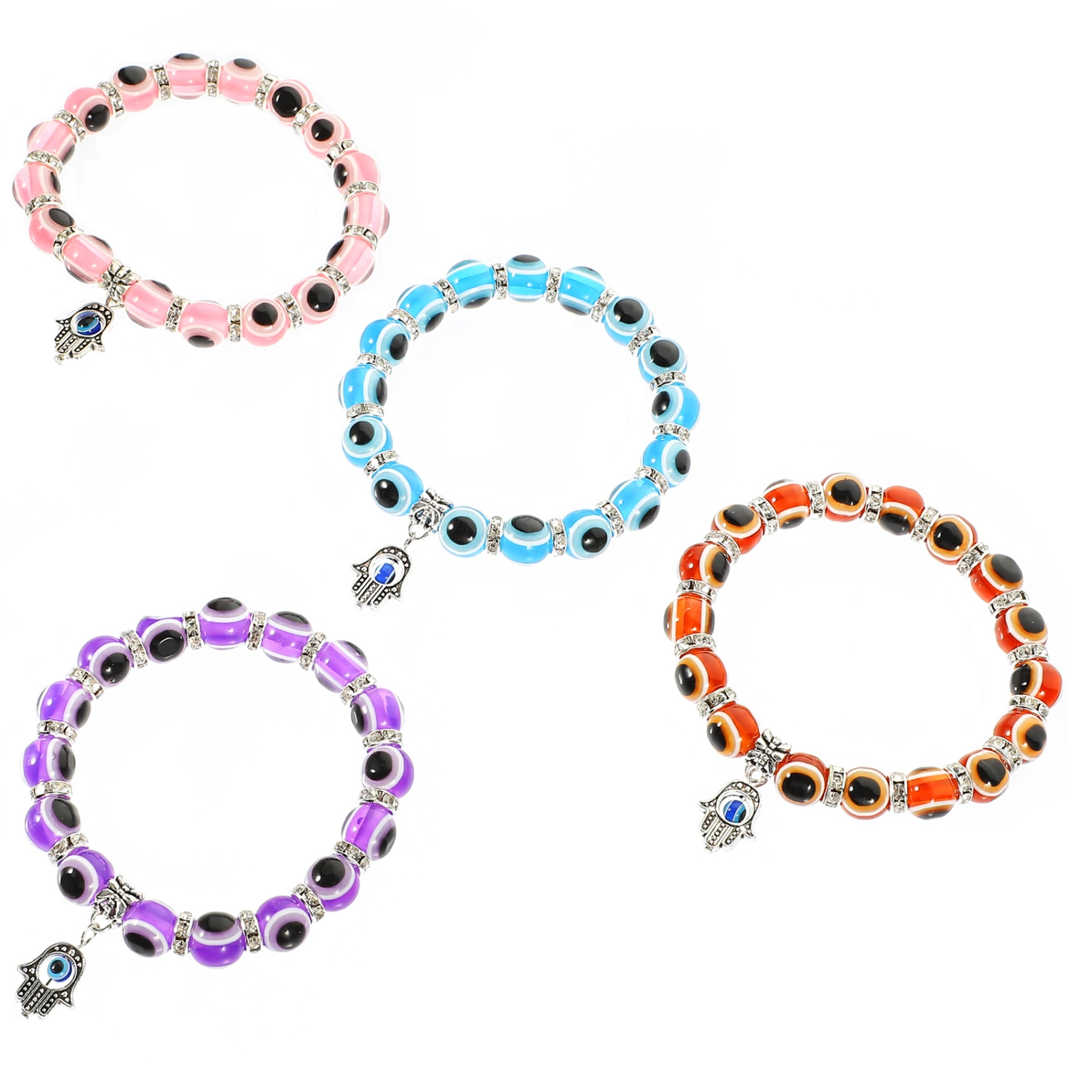 4pcs Evil Eye Bracelet Women Bracelets Beaded Wrist Jewelry Fashionable Wrist Bracelet for Teen Girls