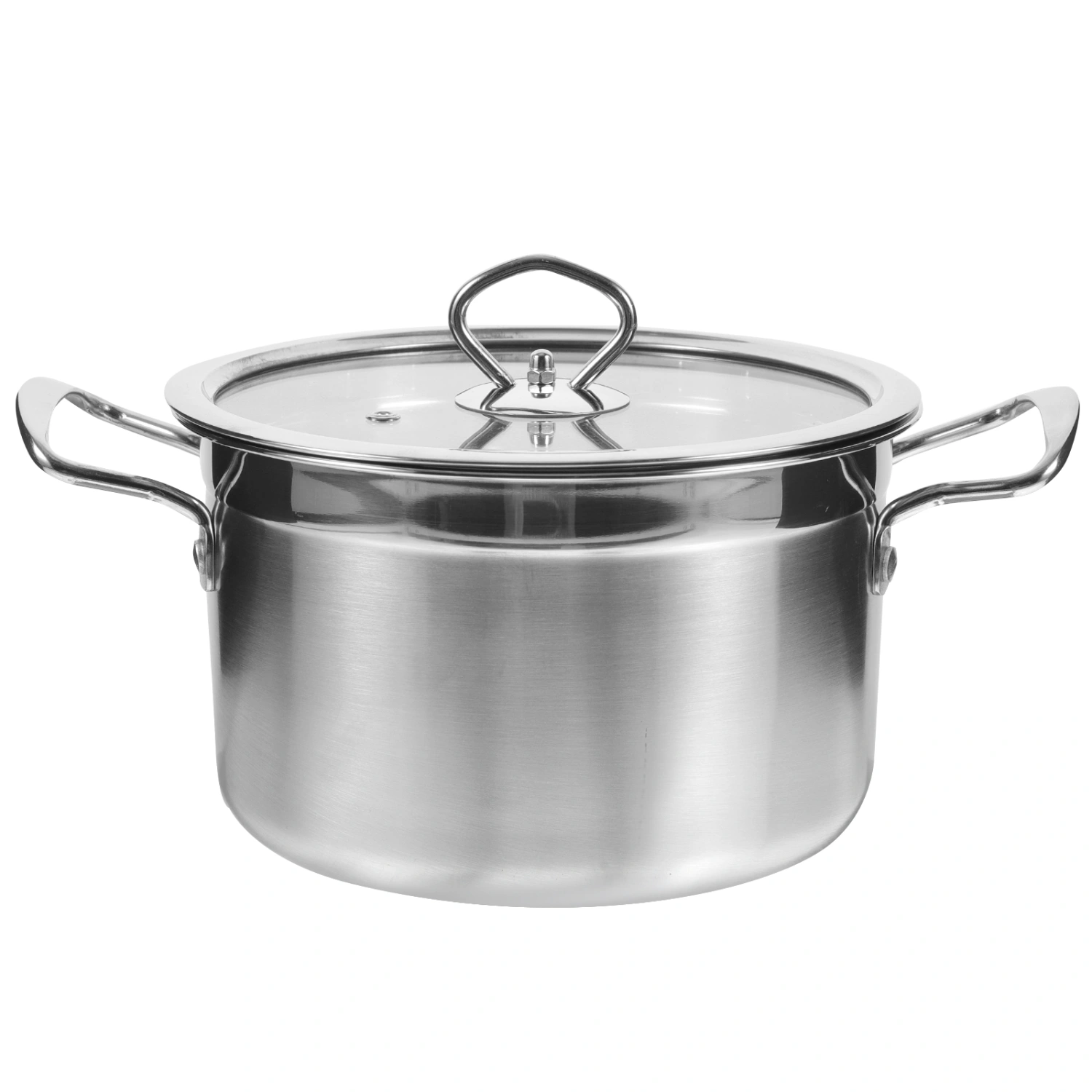 Stainless Steel Soup Pot Double Handle Stock Pot Stable Base Soup Pot Lidded Soup Pot Kitchen Pot