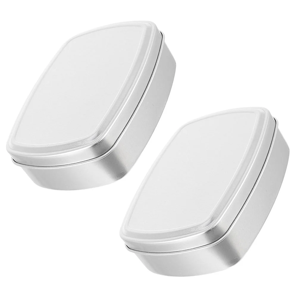 2pcs Aluminum Soap Boxes Soap Storage Holder Travel Soap Case Soap Containers