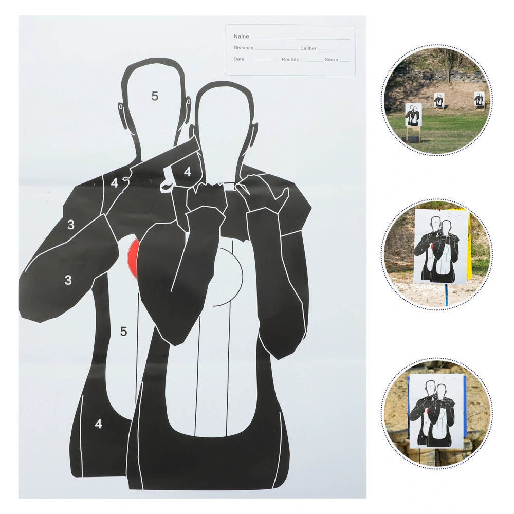 2 Sheets of Training Use Target Paper Competition Training Target Paper Reusable Target Label