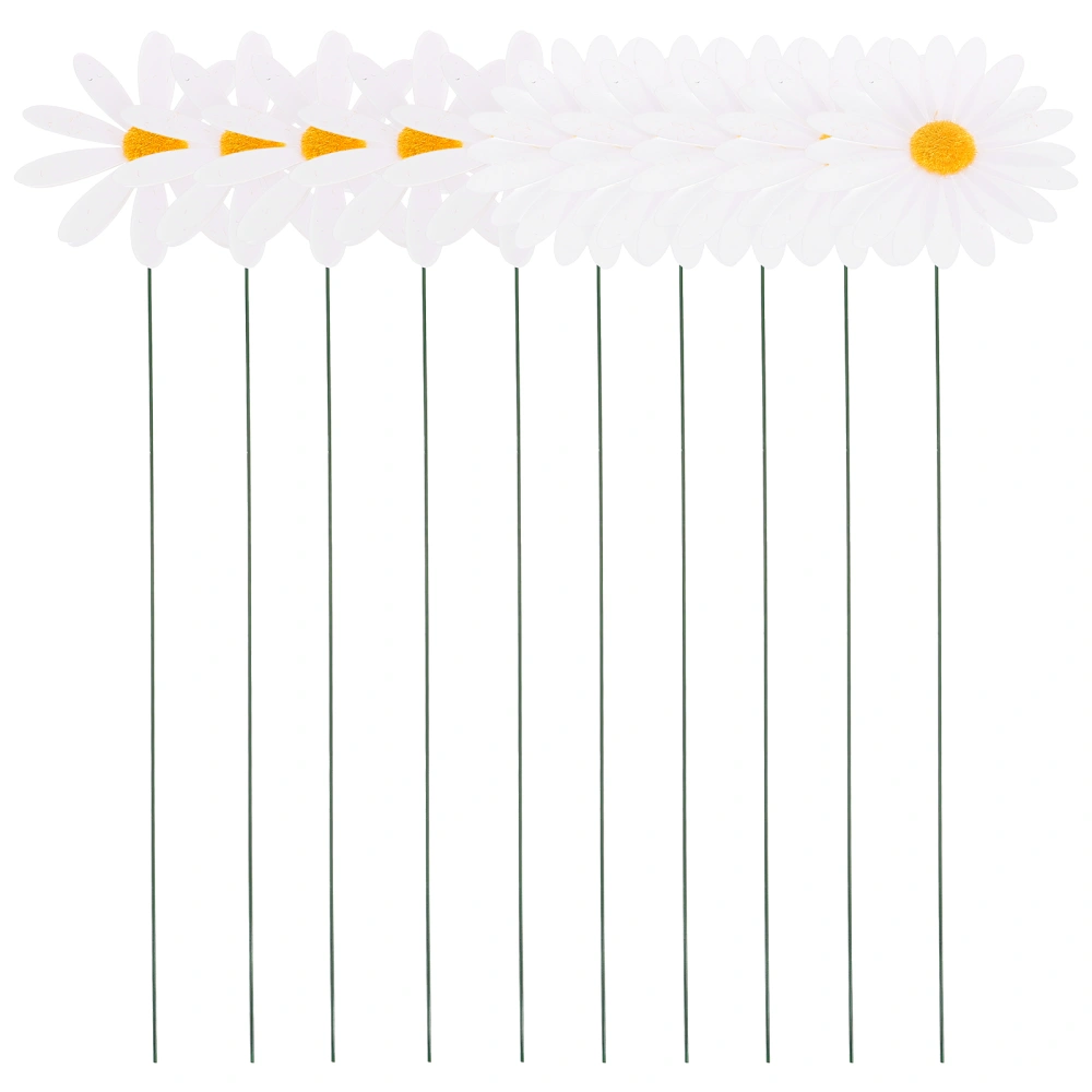 10Pcs Daisy Decor Garden Stake Decor Daisy Stakes Daisy Stick Garden Daisy Decoration