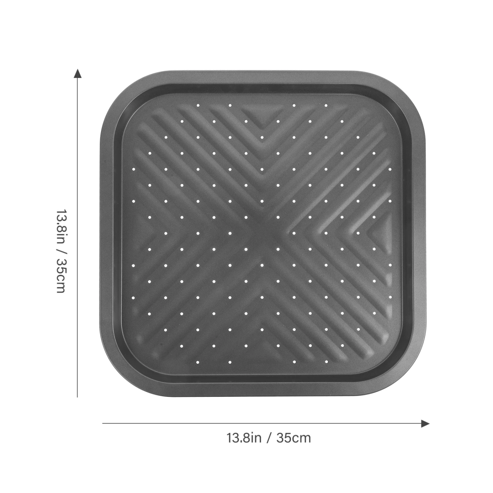 Carbon Steel Pizza Baking Pan with Holes Pizza Baking Pan Household Oven Pizza Tray