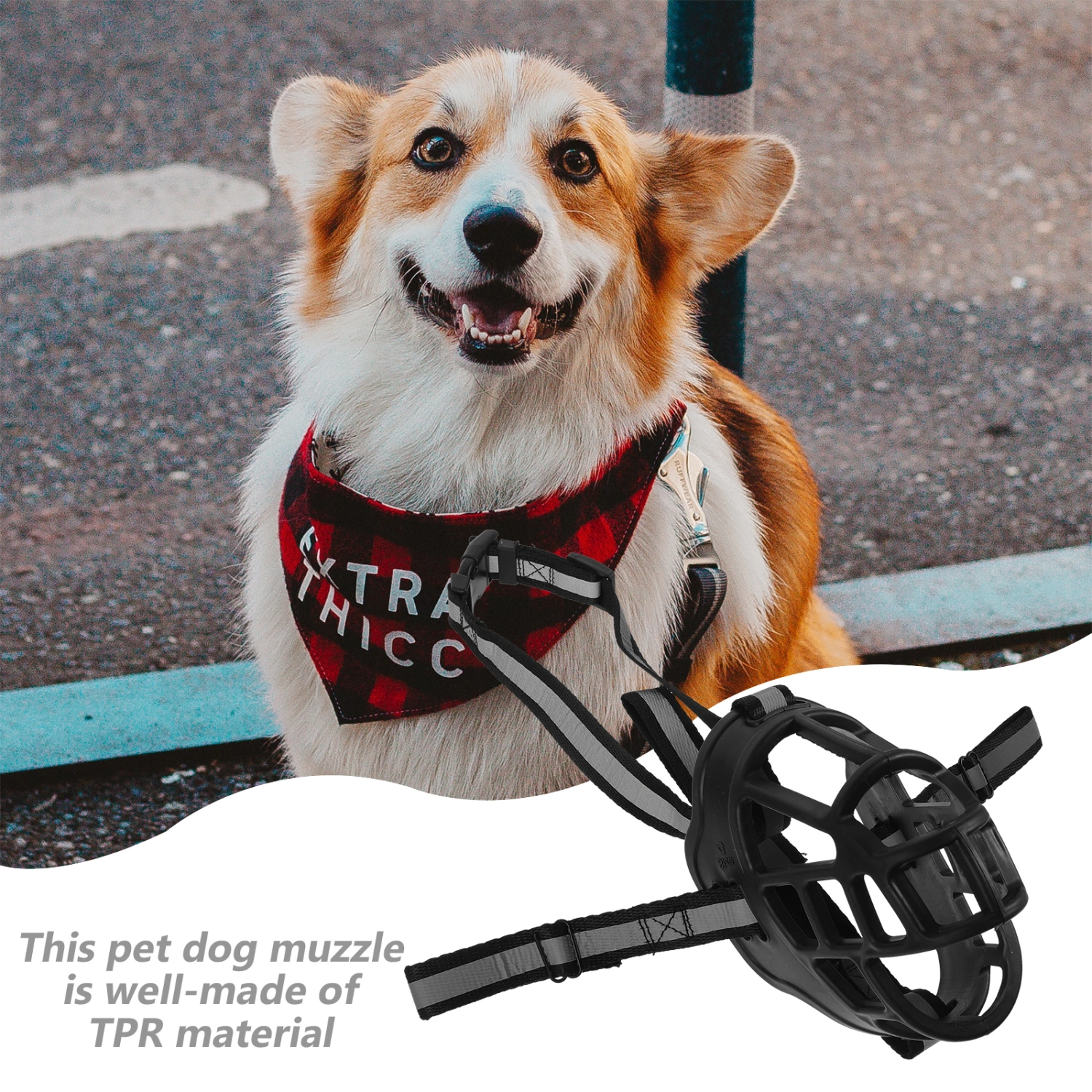 Dog Mouth Cover Mouth Protector Breathable Muzzle Dog Mask Puppy Muzzle for Outdoor
