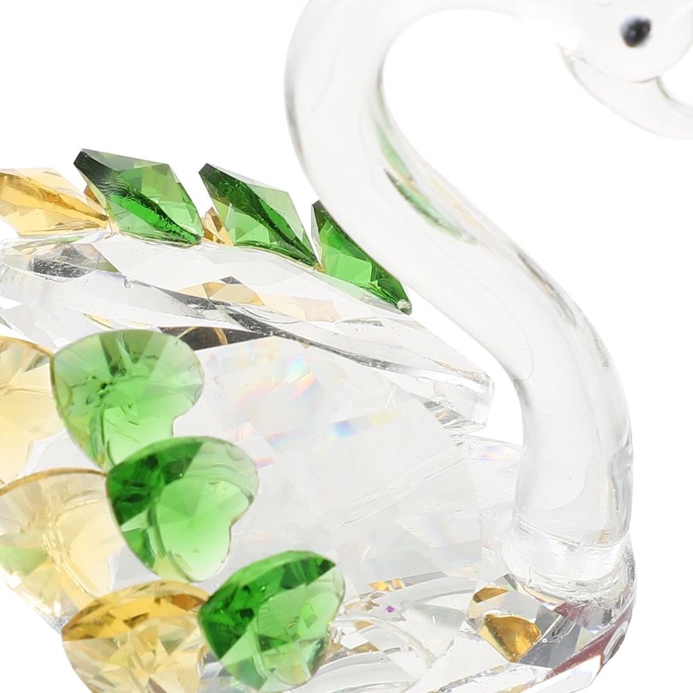 Crystal Swan Statue Living Room Bedroom Tabletop Crystal Small Swan Ornament