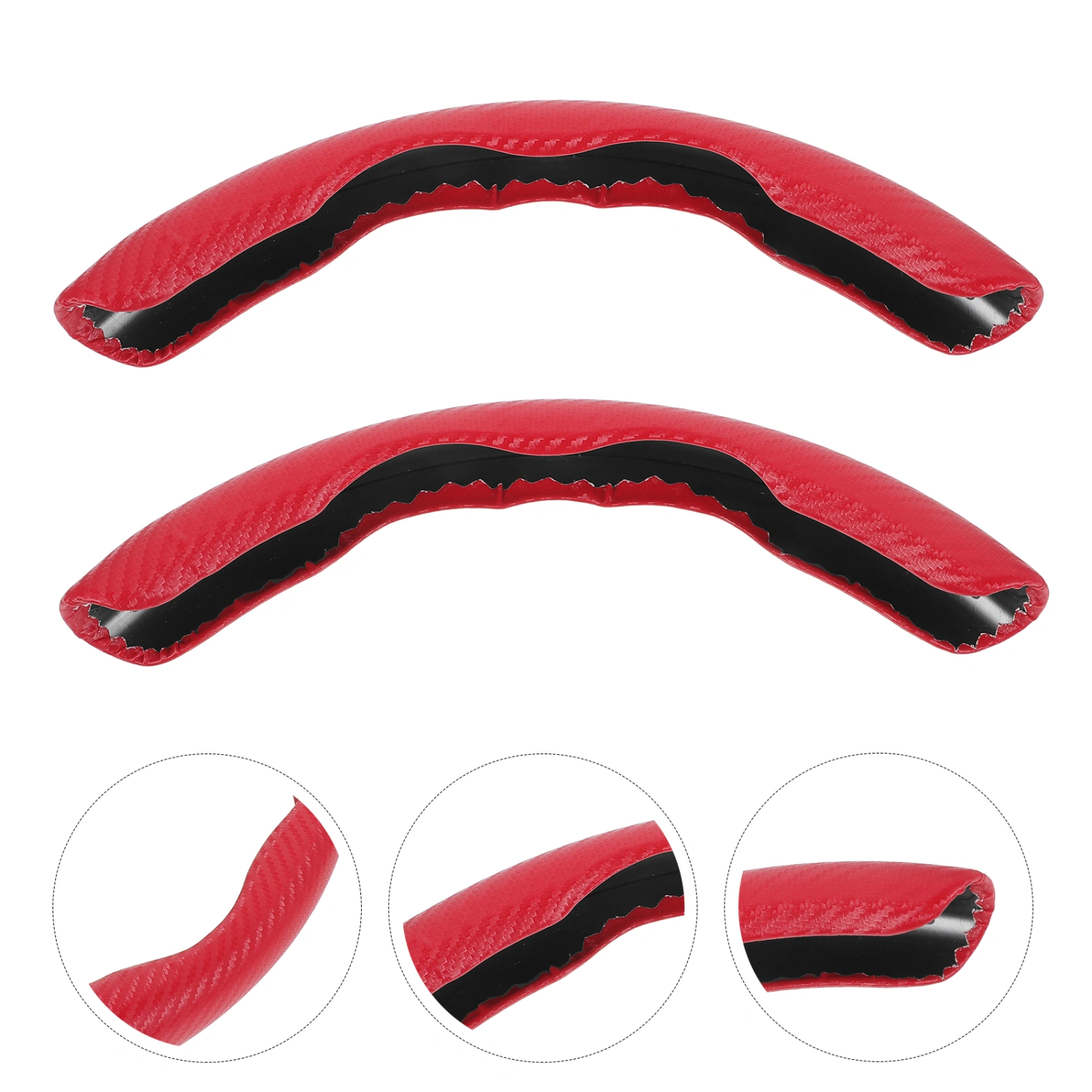 1 Pair Car Steering Wheel Protectors Vehicle Wheel Covers Carbon Fiber Car Wheel Covers