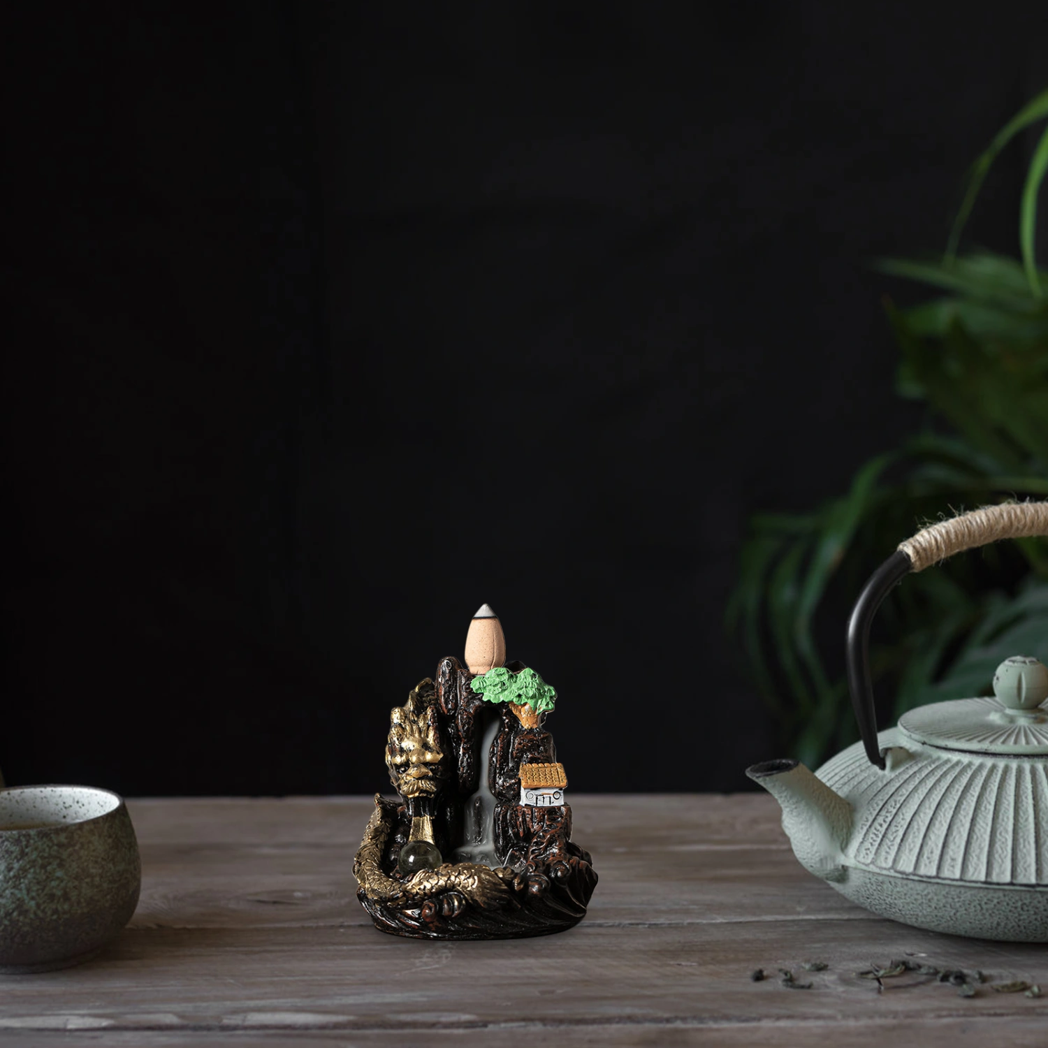 Creative Backflow Incense Burner Resin Incense Holder Waterfall Incense Holder