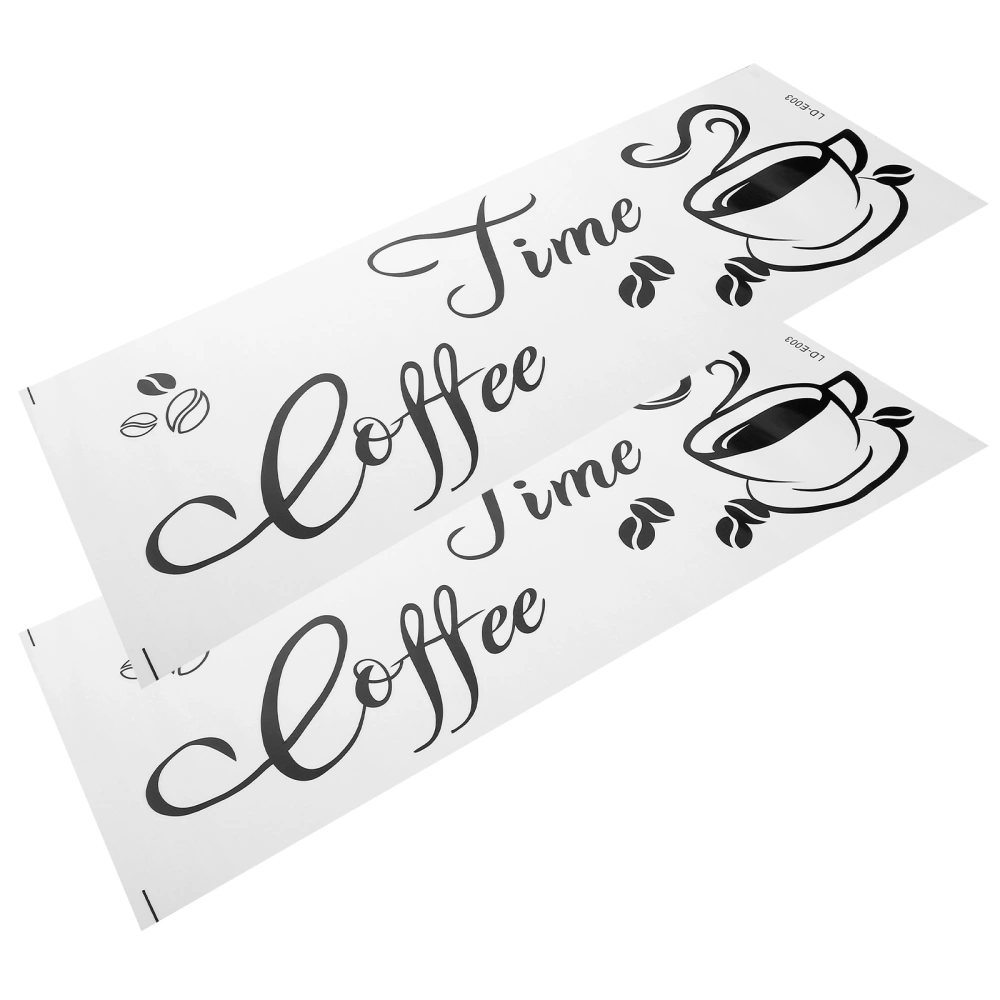 2 Sheets Coffee Mug Decal Removable Sticker Coffee Signs for Coffee Bar Kitchen