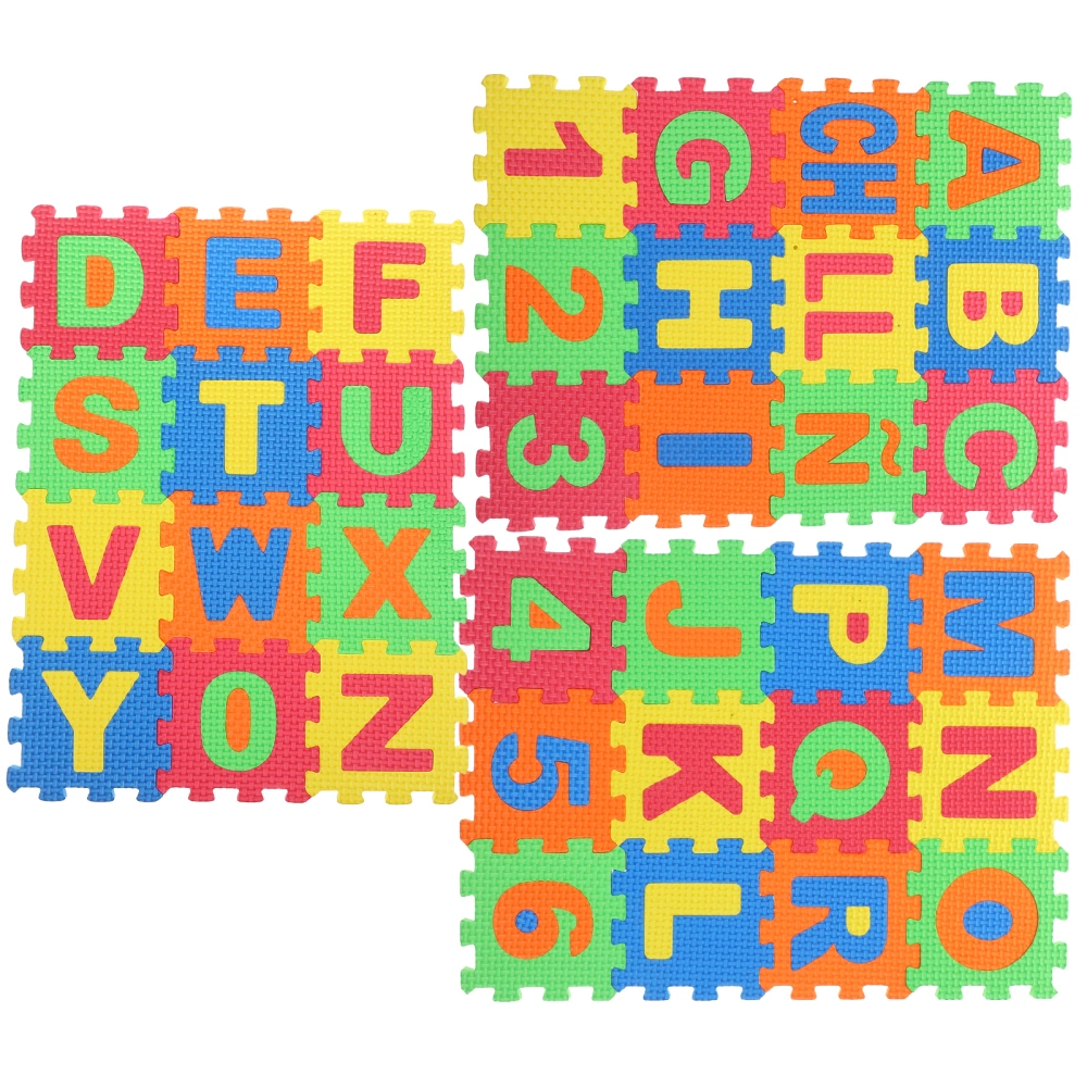 36pcs Spanish Alphabet Puzzle Mat Interlocking Letter Mat Kids Foam Puzzle Play Mat for Kids Toy