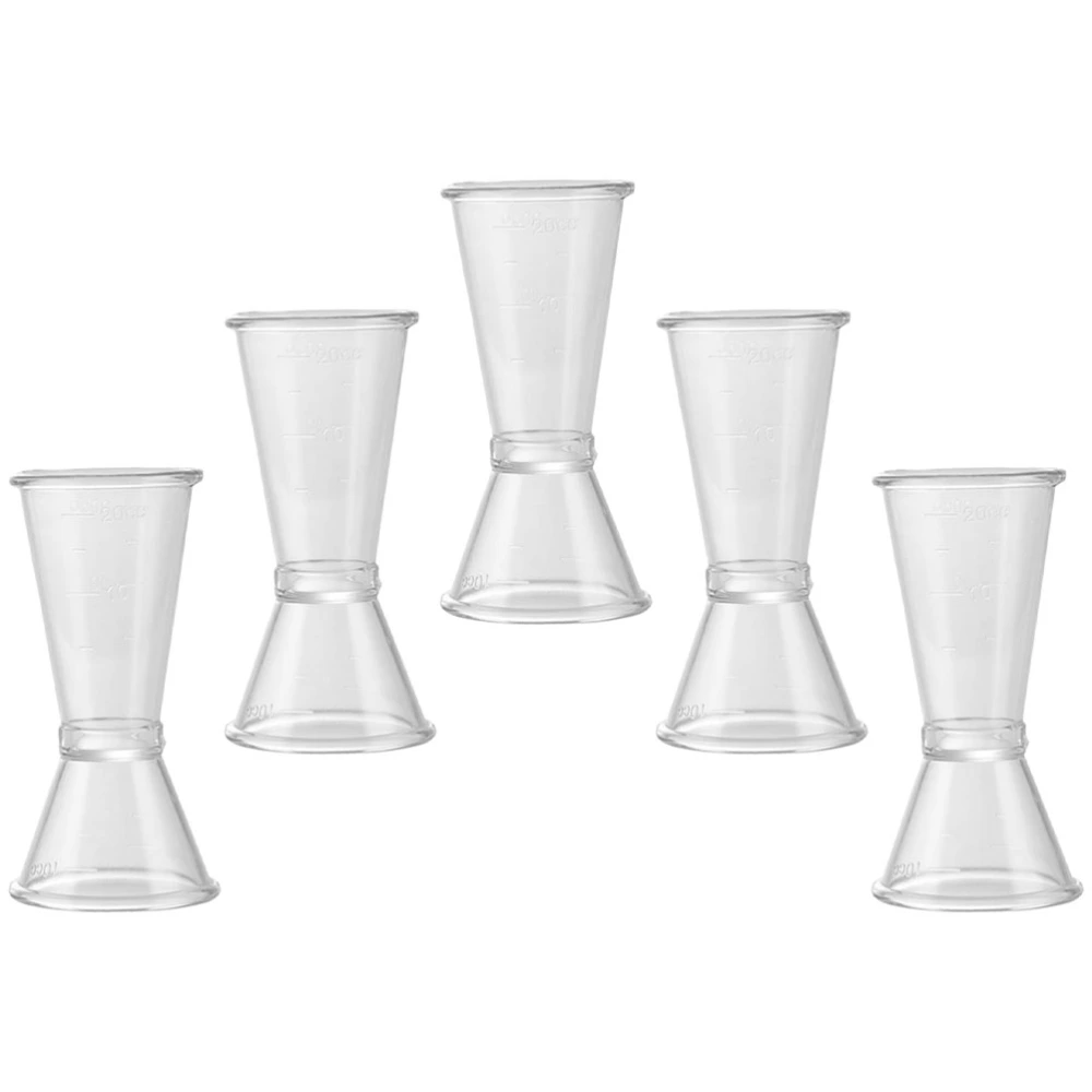 6pcs Plastic Double Jigger Measure Cups Double Sided Bar Cocktail Measuring Jigger for Bar