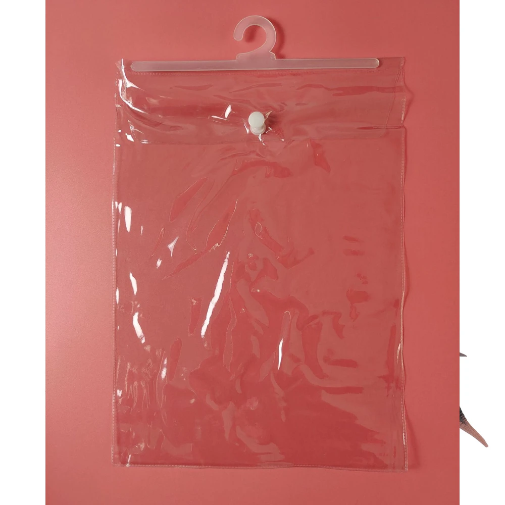 10 pcs Hanging Storage Bags Clear Plastic Bags with Hooks Transparent Hanging Storage Bags