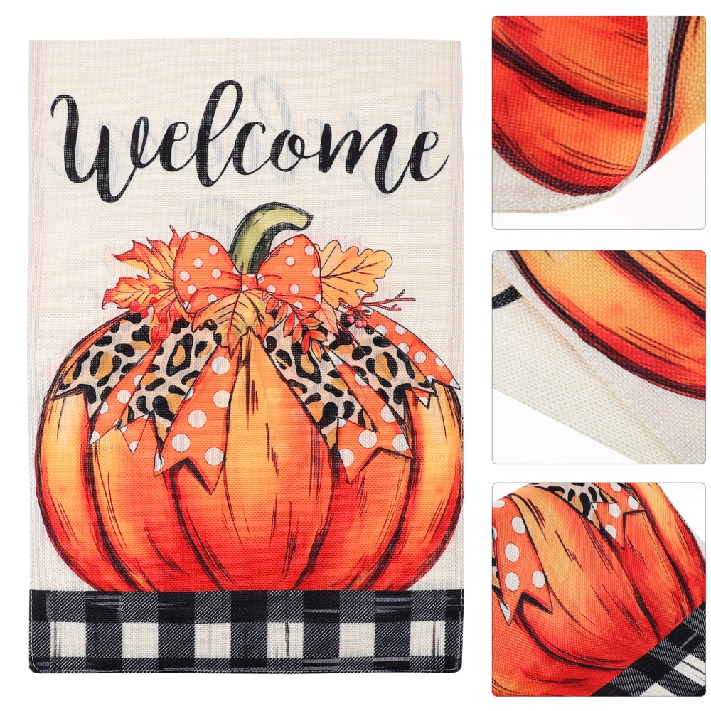 Garden Welcome Flag Decorative Garden Flag Double Sided Autumn Pumpkin Garden Flag