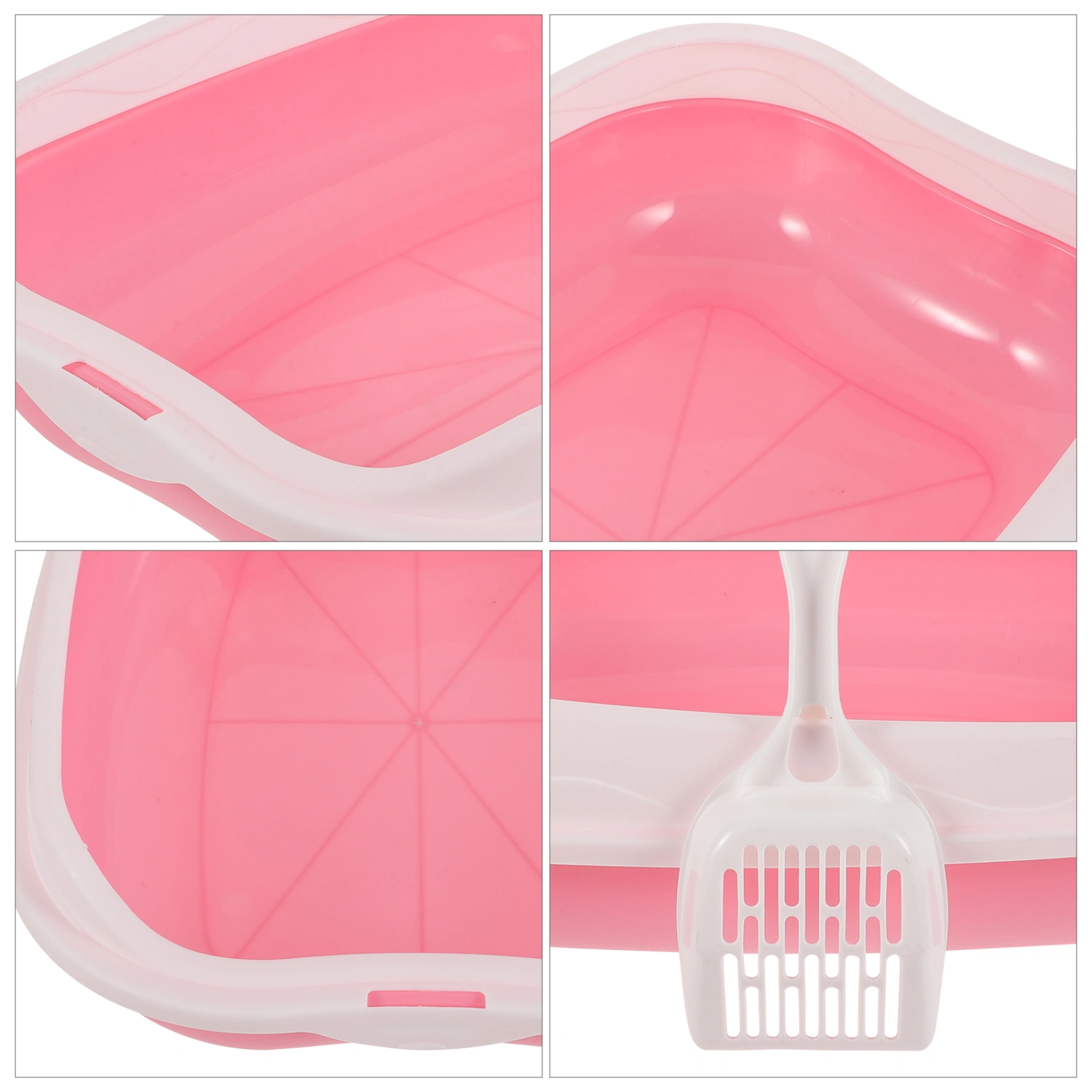 1 Set of Open Type Cat Kitten Toilet Pet Cat Litter Box Kitten Training Potty Detachable Cat Toilet with Shovel