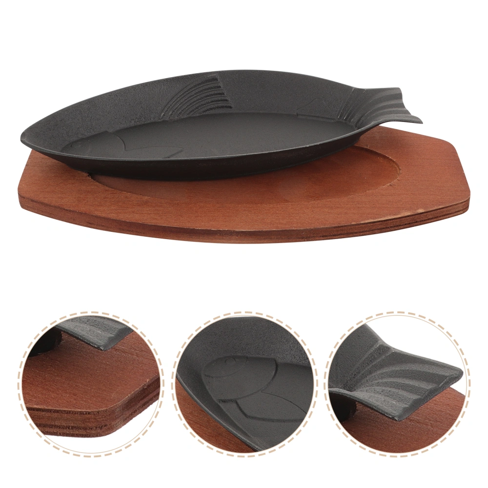 Non-Stick Fish Serving Tray Convenient Cooking Pan Wear-Resistant Grilling Pan