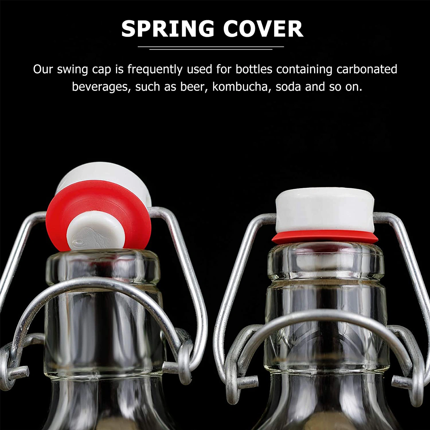2pcs Plastic Beer Bottle Caps Beers Bottle Cap Beer Bottle Cap Swing Top Beers Glass Bottles Caps