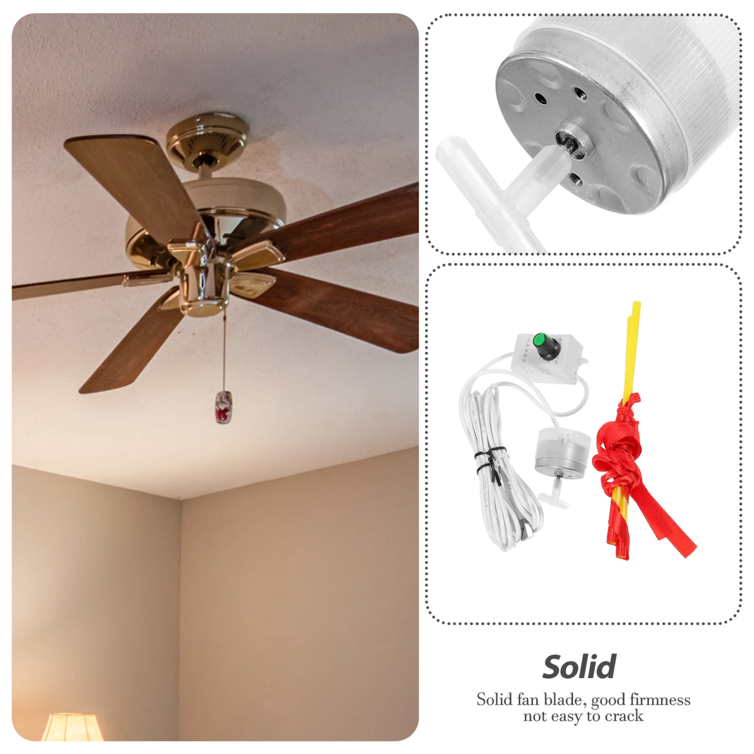 USB Powered Ceiling Canopy Fan Outdoor Fan Hanging Fan for Camping Bed Dormitory