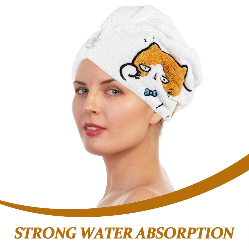 Hair Wrap Cap Quick Drying Hair Wrap Cartoon Hair Wrap Hat Hair Drying Cap Bathroom Supply