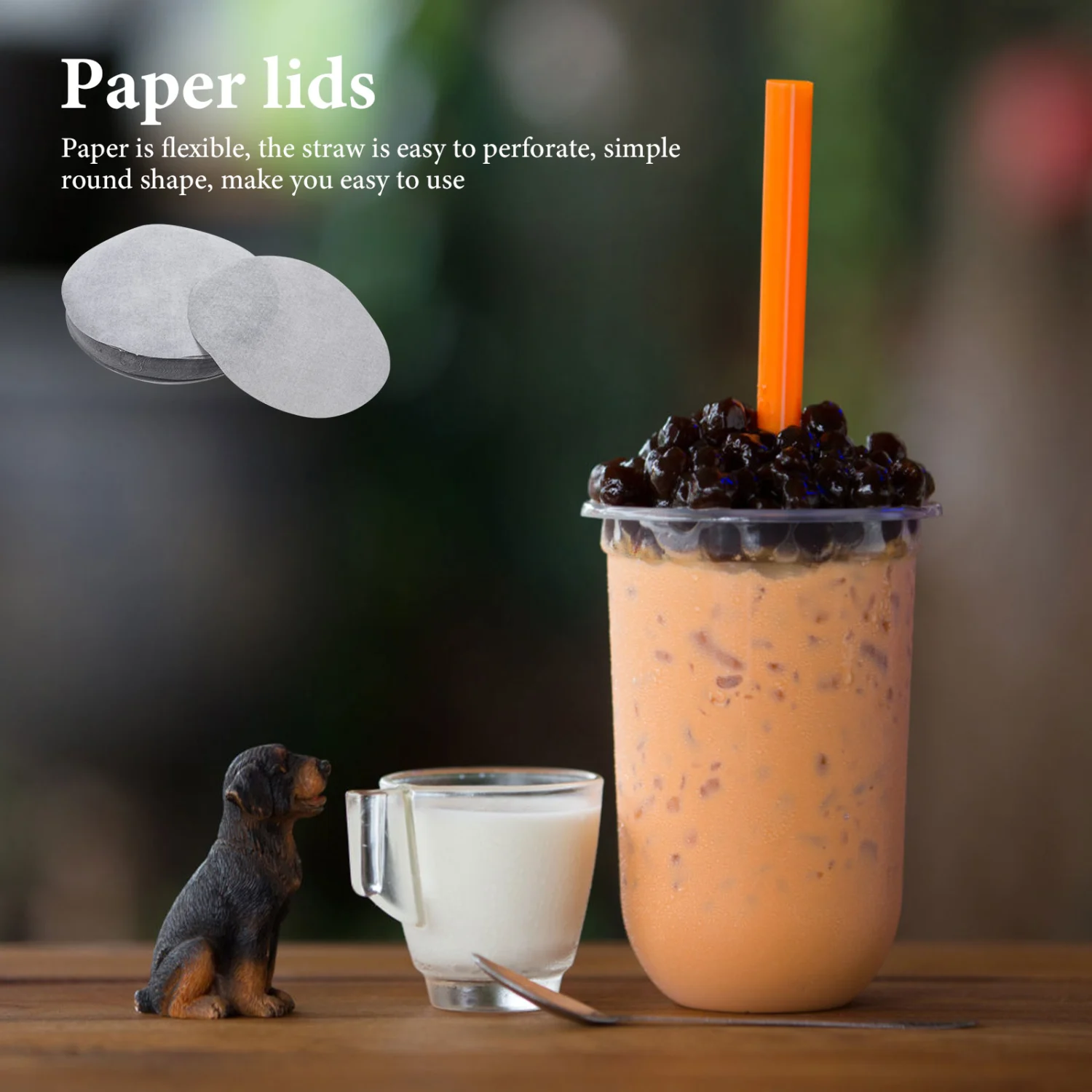 500pcs Leak-Proof Cup Lid Liners Round Sealing Paper Pads Drink Cup Spill Proof Papers