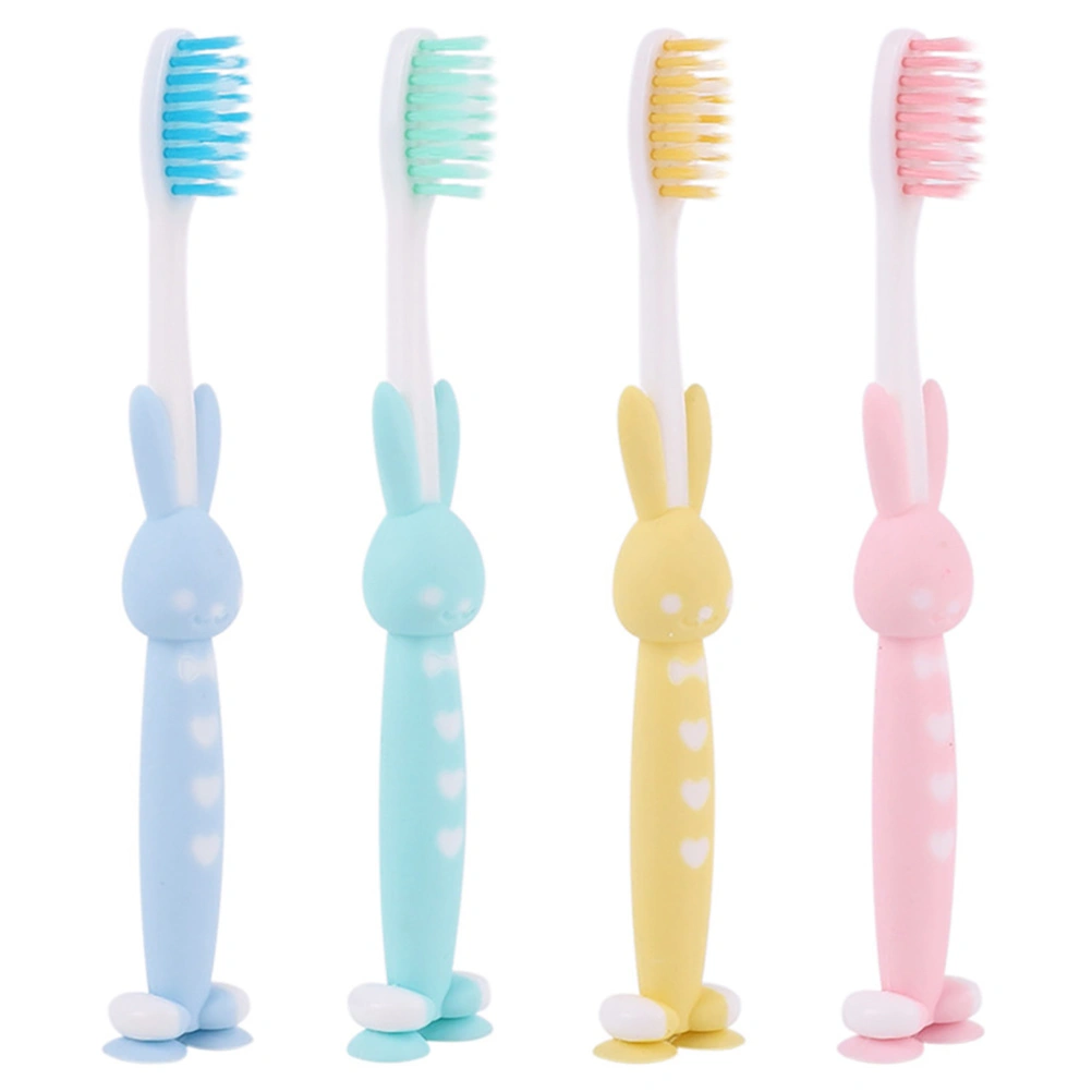 4Pcs Toddler Tooth Brushes Soft Bristle Travel Kids Toothbrushes Kids Cartoon Toothbrushes