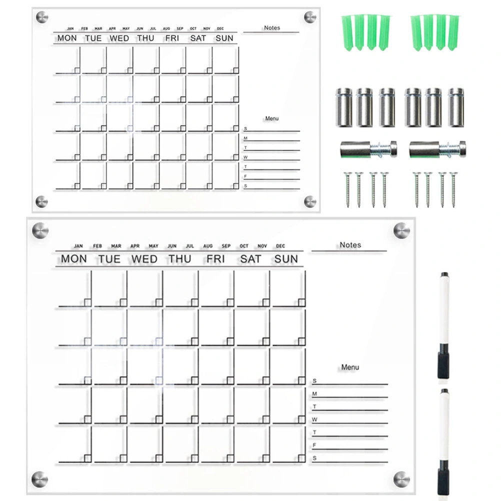 1 Set of Durable Clear Acrylic Wordpad Practical Students Wall Hanging Memo Board
