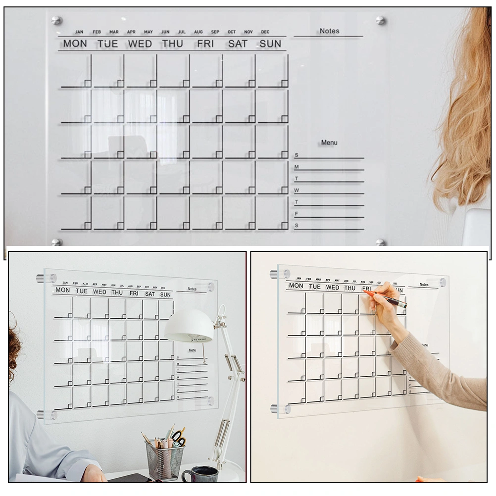 1 Set of Durable Clear Acrylic Wordpad Practical Students Wall Hanging Memo Board