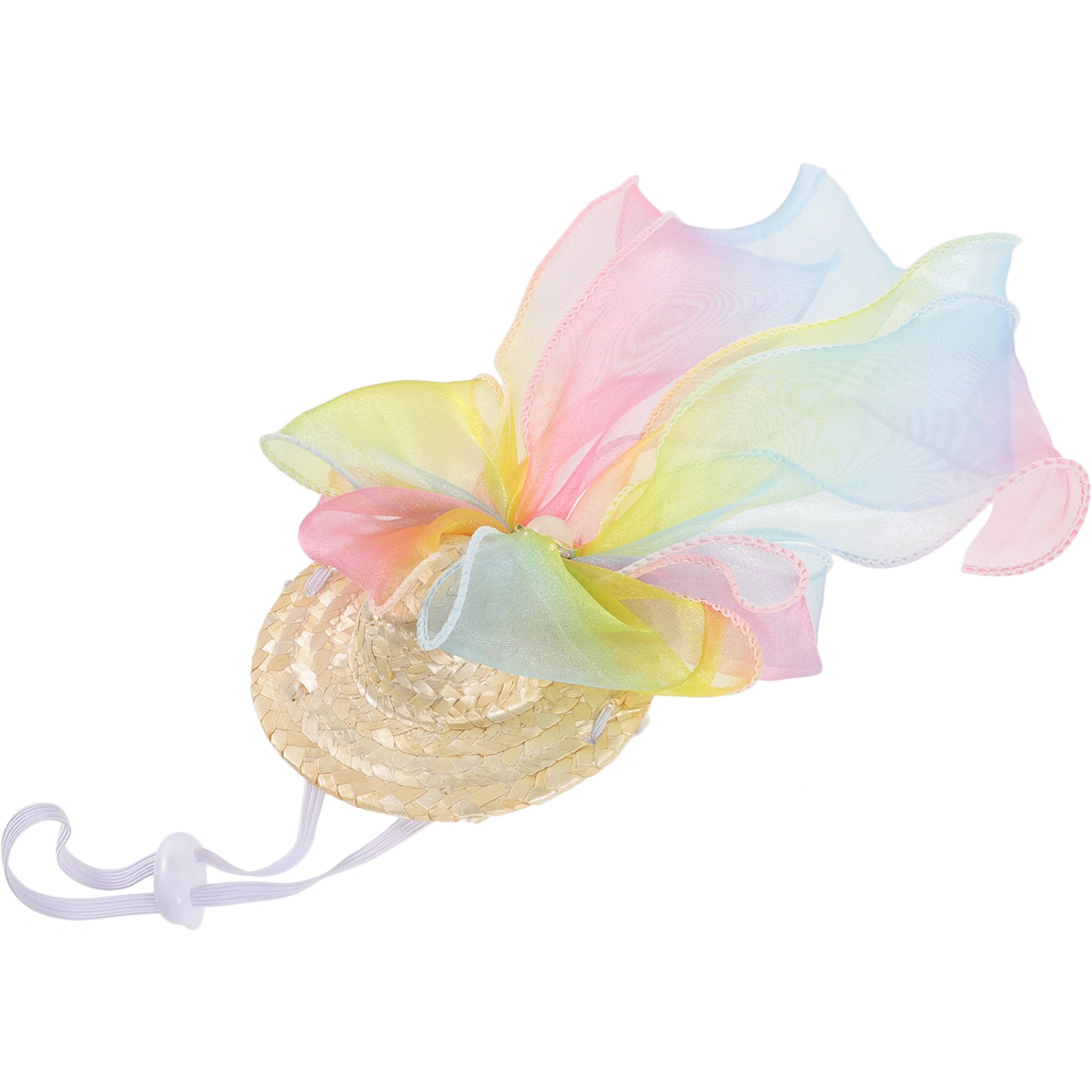 Pet Straw Hat Summer Dog Sun Hat Handcrafted Woven Straw Hat Bowknot Pet Cap