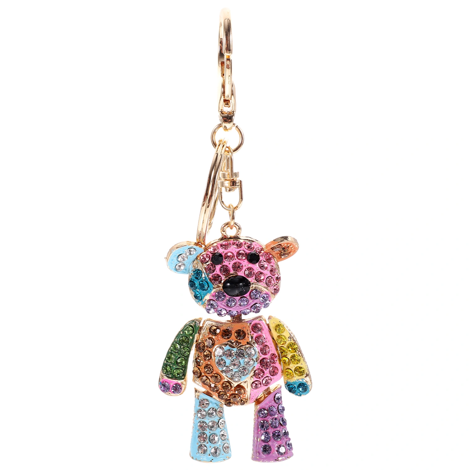 Key Chain Bear Shape Aesthetic Keychain Metal Purse Keychain Decoration Supply