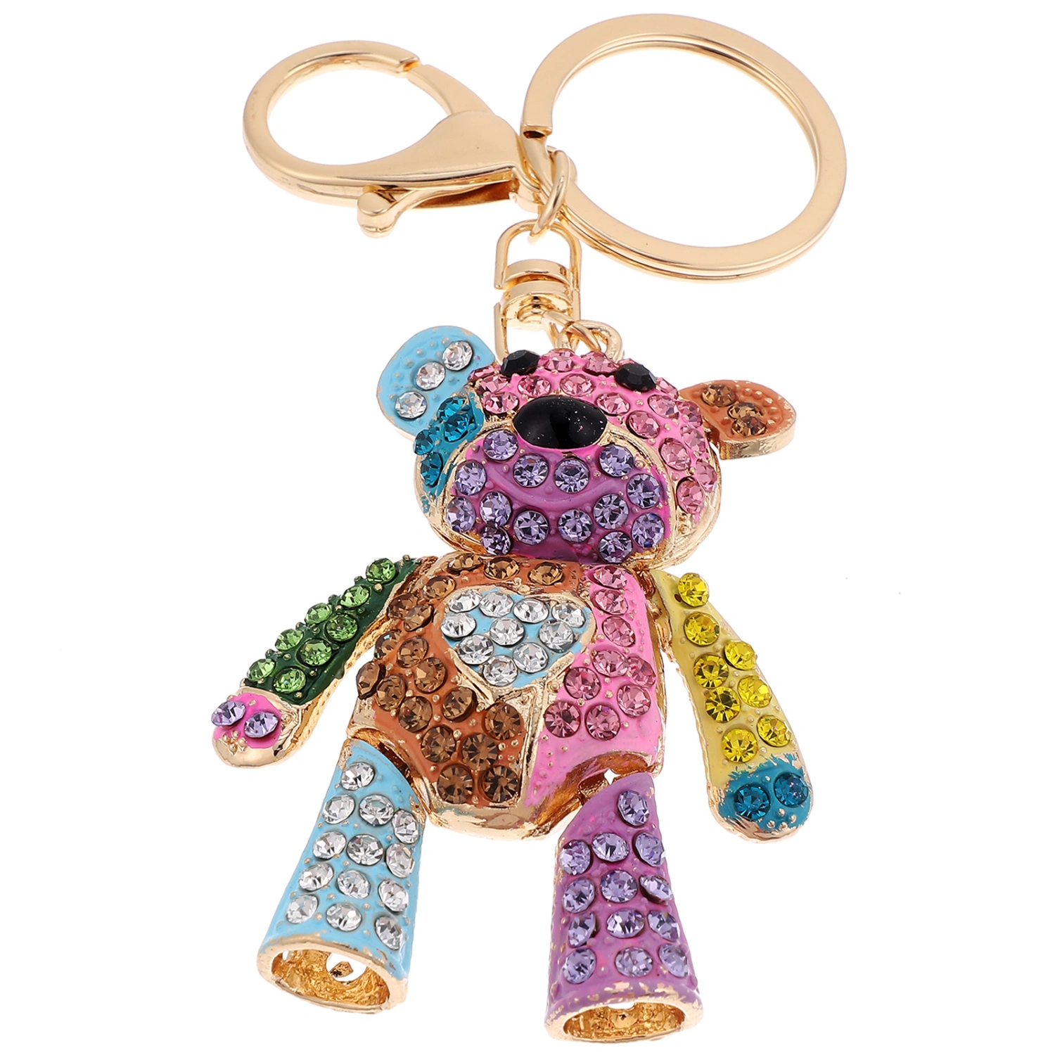 Key Chain Bear Shape Aesthetic Keychain Metal Purse Keychain Decoration Supply