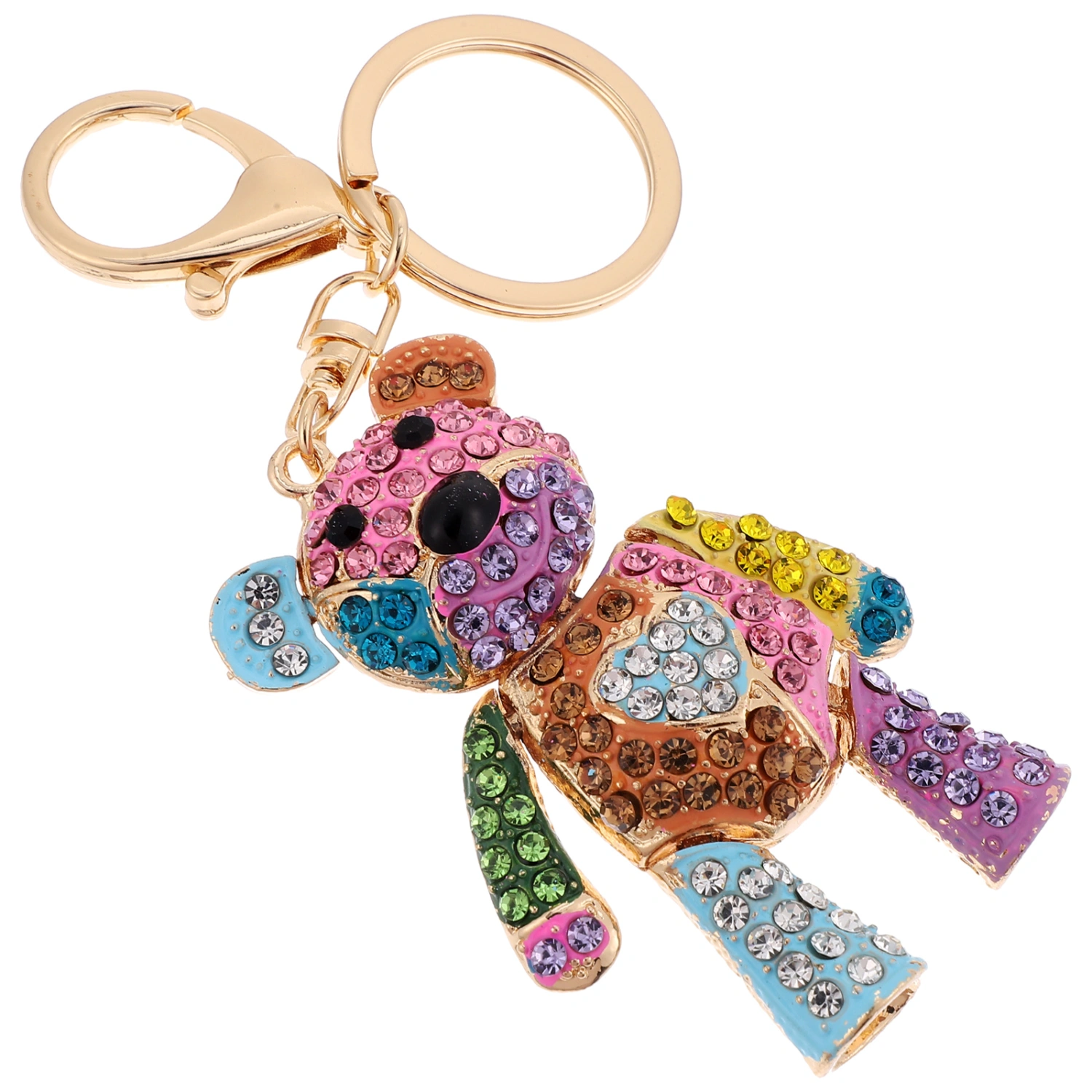 Key Chain Bear Shape Aesthetic Keychain Metal Purse Keychain Decoration Supply