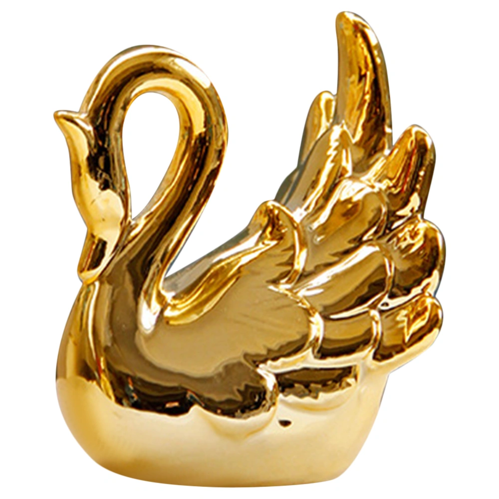 Ceramic Swan Statue Swan Sculpture Decor Swan Table Decorations Elegant Ceramic Swan Figurine