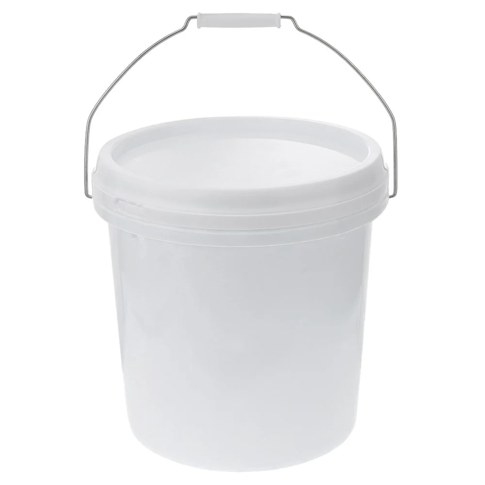 Plastic Water Bucket with Handle Portable Bucket Multipurpose Bucket with Lid for Farm 8L