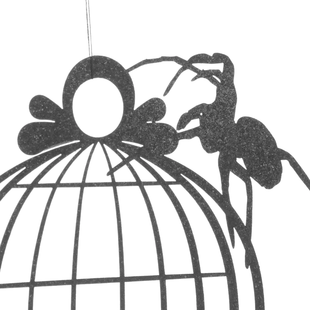 1 Set Halloween Hangings Birdcage Bird Hanging Decorations Party Ornament Halloween Party Pendant Props