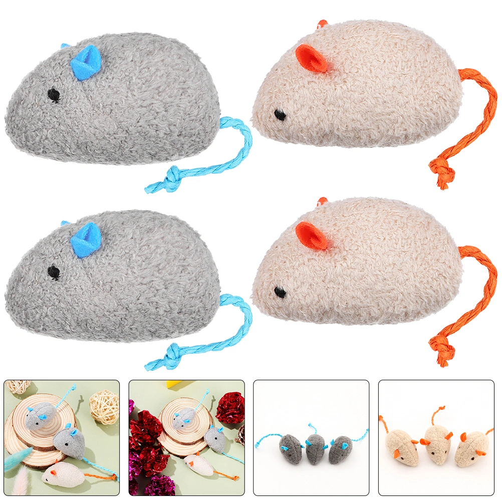 4pcs Cartoon Cat Toys Cat Toys Cat Molar Toys Cat Diversion Toys Cat Biting Toys