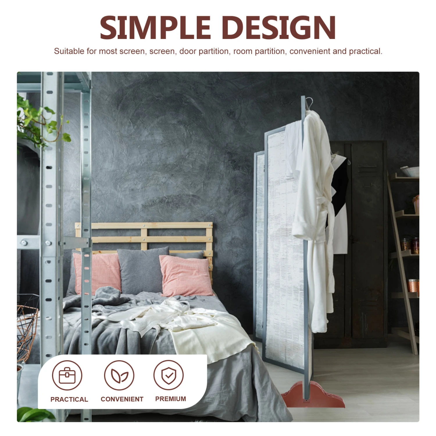 Screen Divider Stand Wooden Divider Base Household Screen Divider for Folding Screen