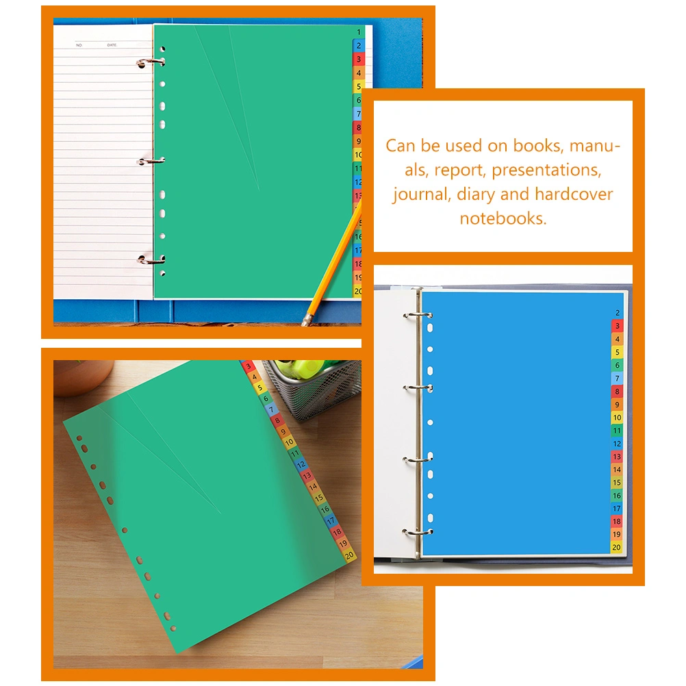 40Pcs Professional Binder Dividers Convenient Notebook Dividers Daily Use Tab Dividers
